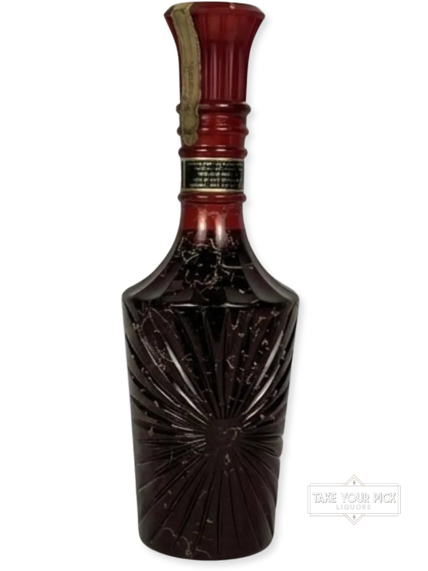 Beam's Choice Red Glass Decanter 1974