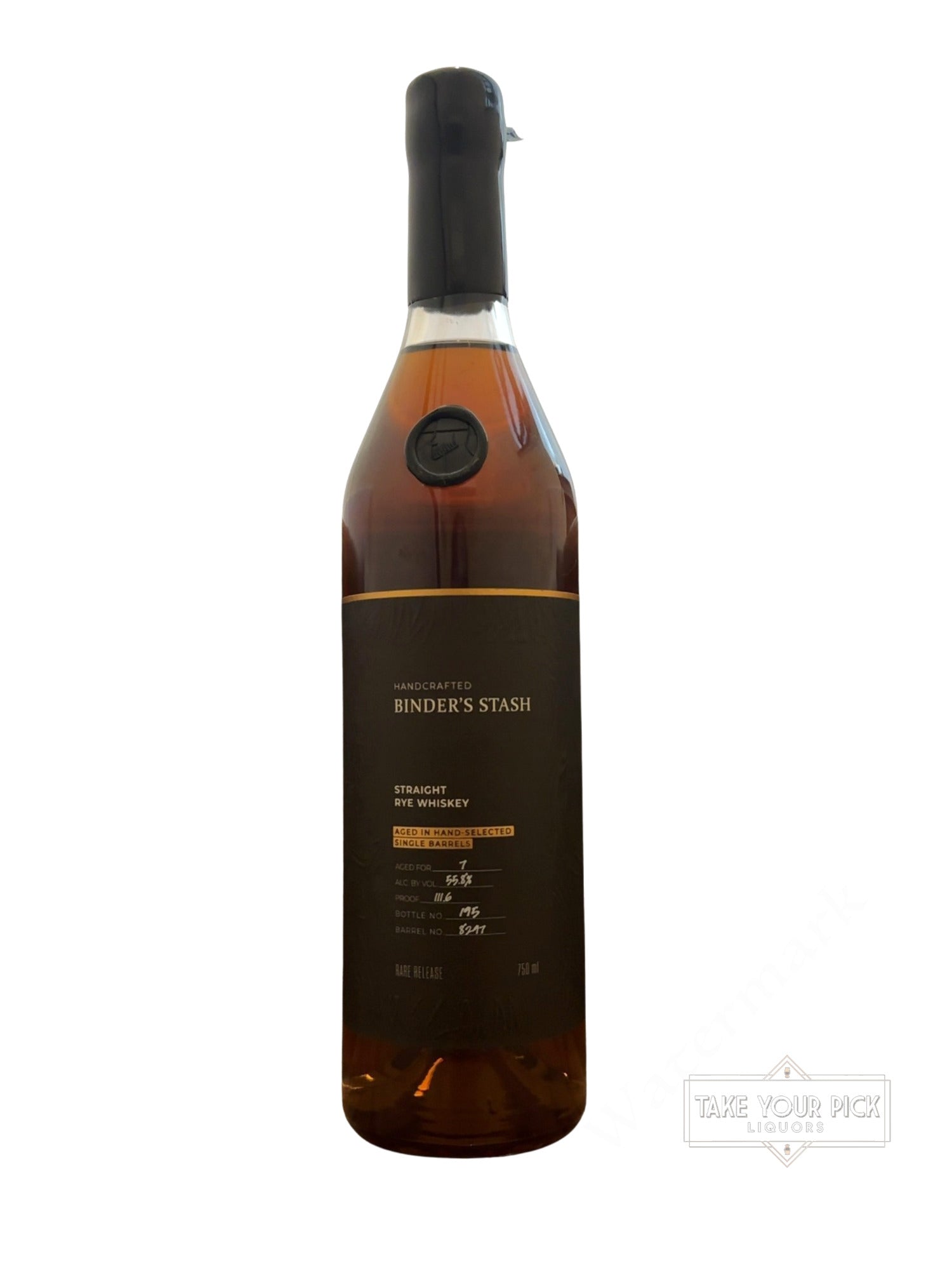 Binder's Stash Straight Rye Whiskey 111.6 Proof