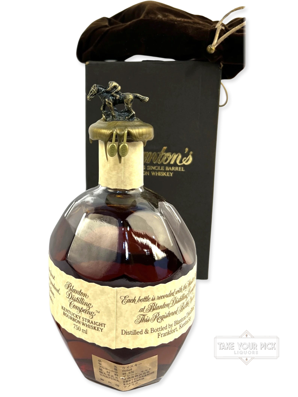 Blanton's 1991 with presentation box (Small crack in wax) - 93 Proof - Bottle Back