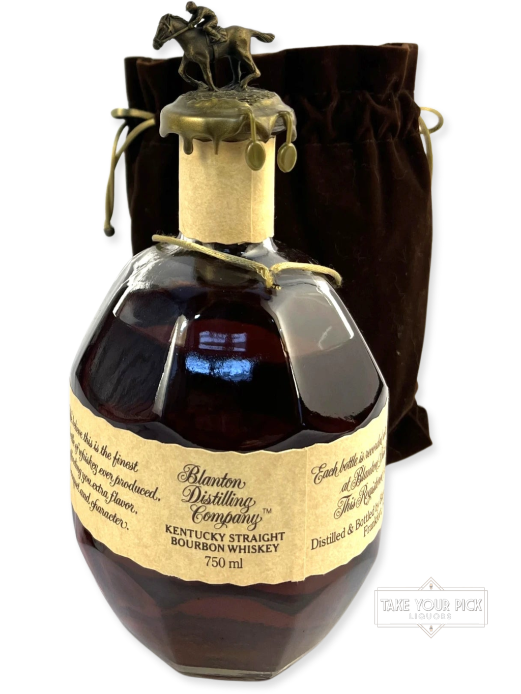 Blanton's Bourbon Whiskey 1989 - 93 Proof - Bottle Back