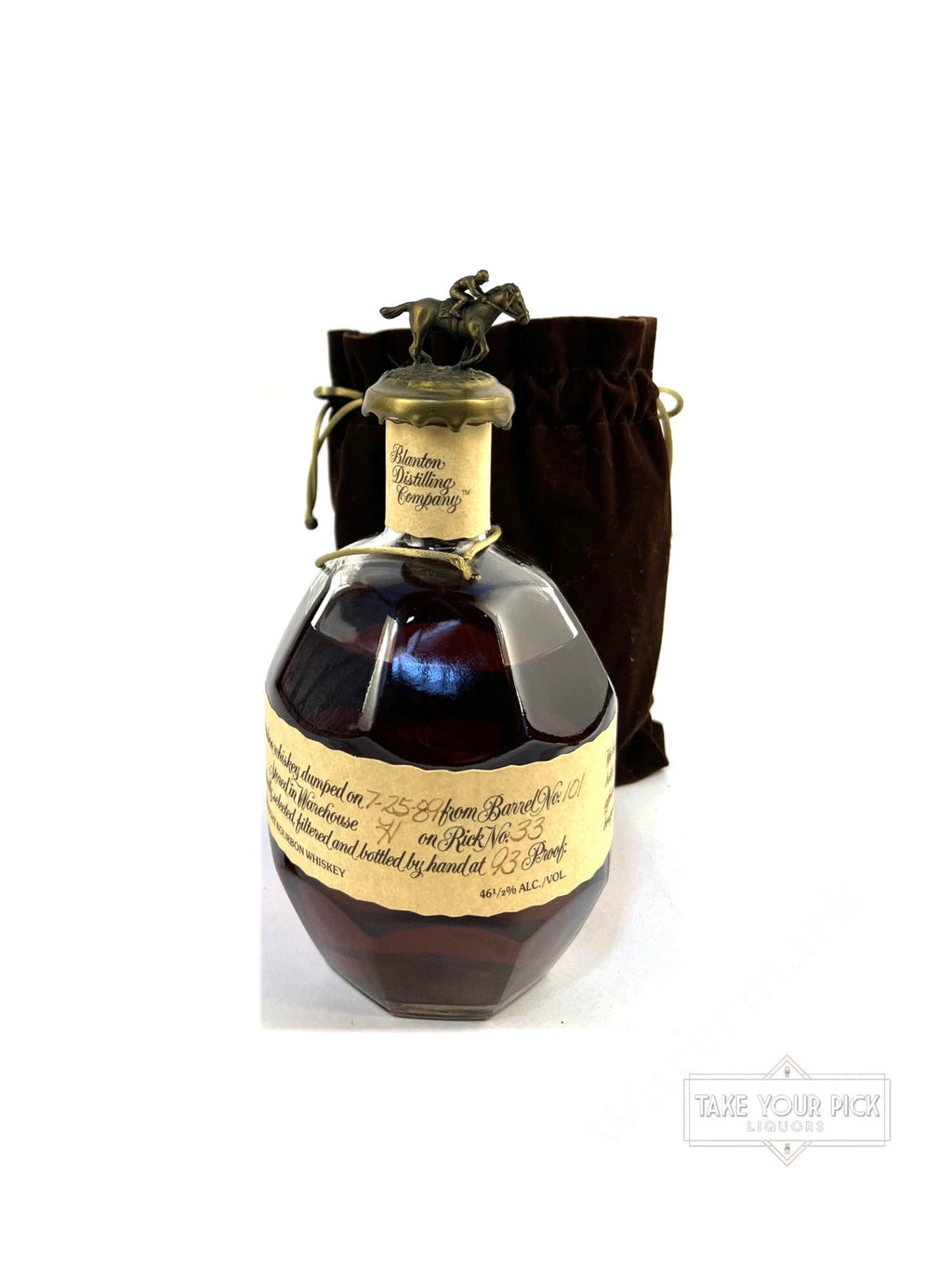 Blanton's Bourbon Whiskey 1989 - 93 Proof