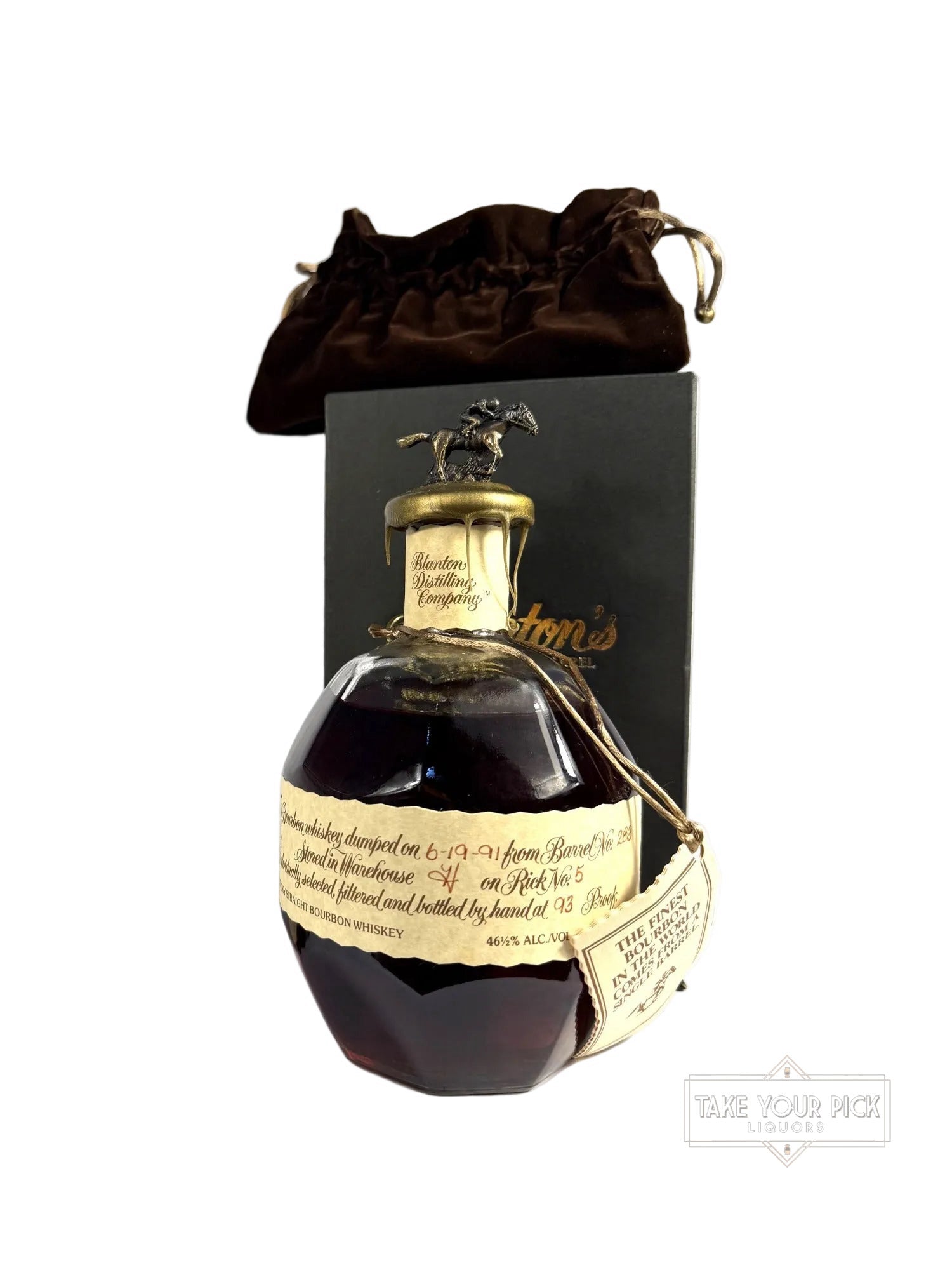 Blanton's Sib 1991 with Presentation Box (Small crack in wax) - 93 Proof
