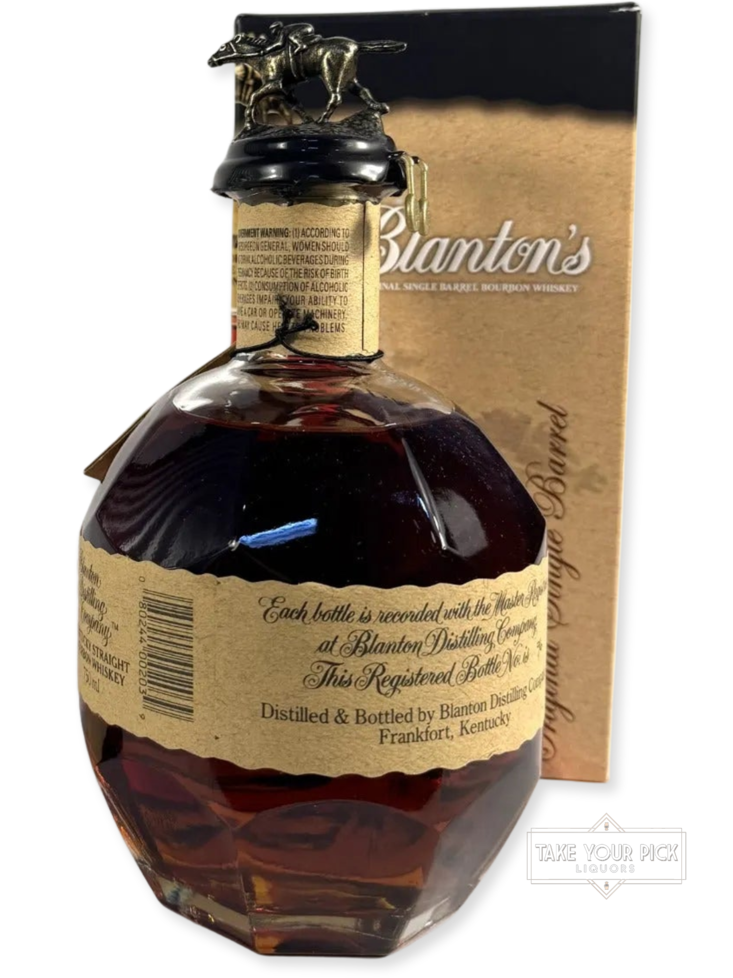 Blanton's Single Barrel - 93 Proof - Bottle Back
