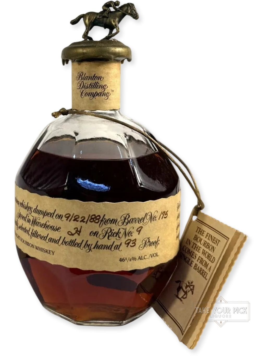 Blanton's Single Barrel 1988 - 93 Proof - Bottle Front
