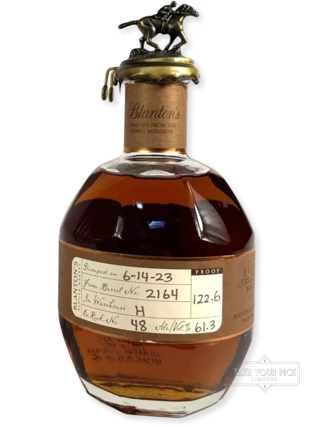 Blanton's Straight From The Barrel Bourbon 122.6pf. 2023 700ml - 122.6 Proof - Bottle Front