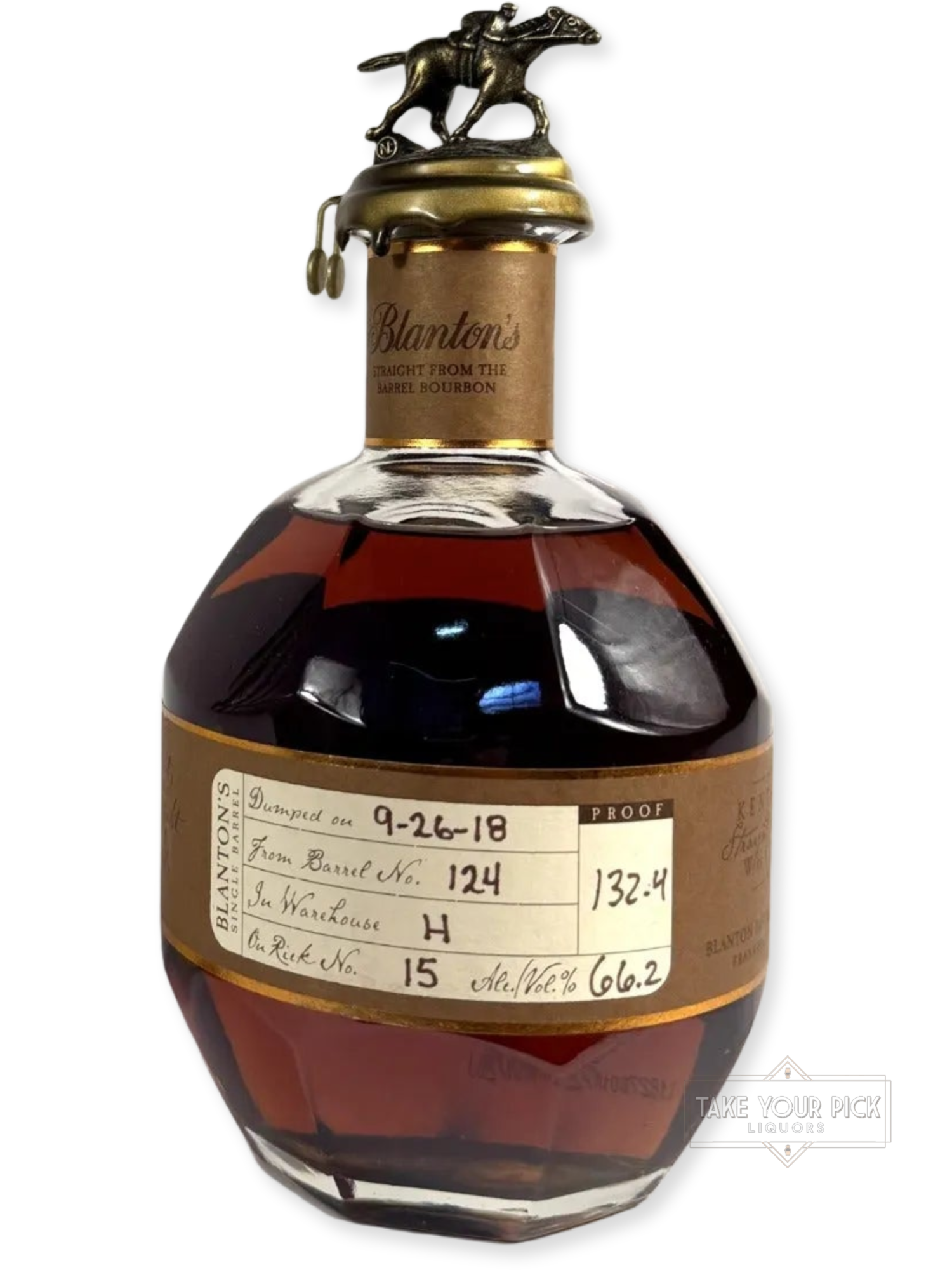 Blanton's Straight From The Barrel Bourbon 132.4pf. 2018 750ml