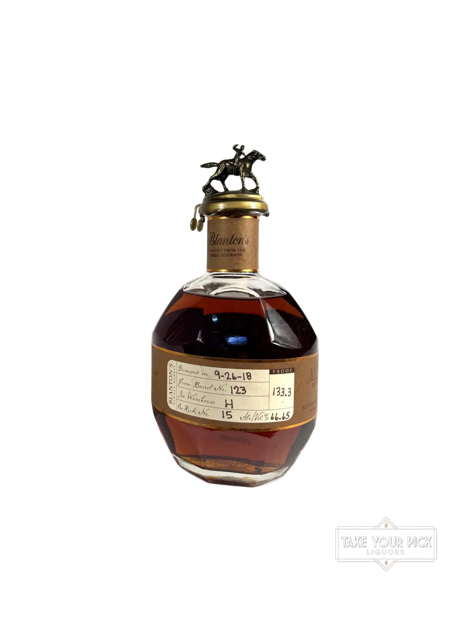 Blanton's Straight From The Barrel Bourbon 133.3pf. 2018 750ml - 133.3 Proof