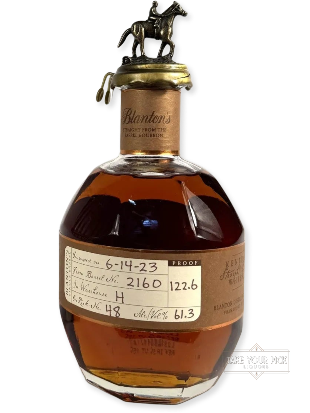 Blanton's Straight from the Barrel 122.6pf. 2023 700ml - 122.6 Proof - Bottle Front