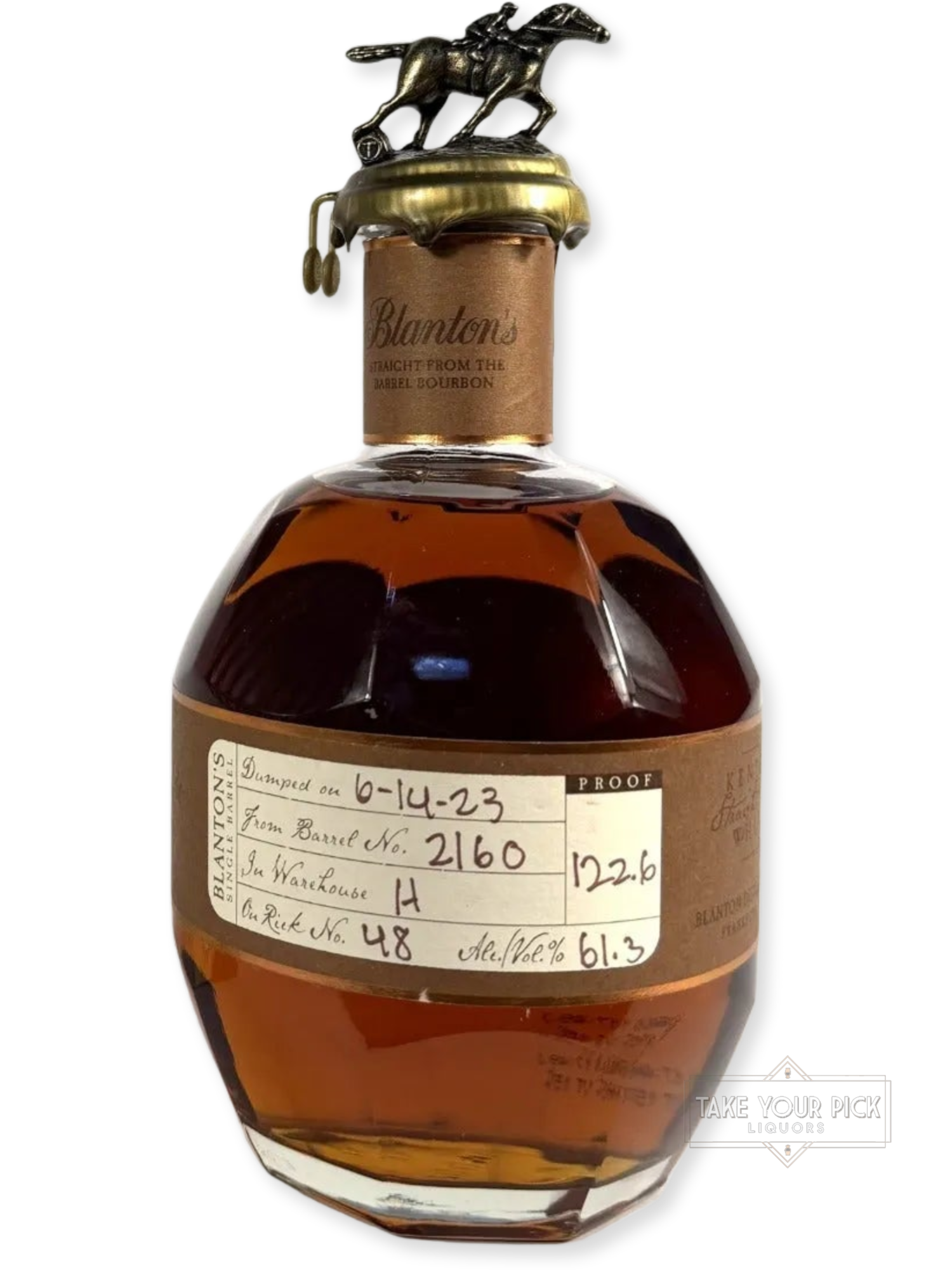 Blanton's Straight from the Barrel 122.6pf. 2023 700ml - 122.6 Proof - Bottle Front