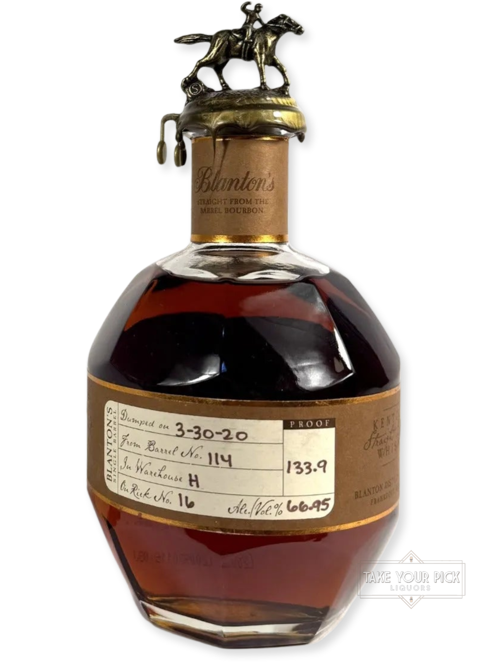 Blanton's Straight from the Barrel 133.9pf. 2020 750ml - 133.9 Proof - Bottle Front
