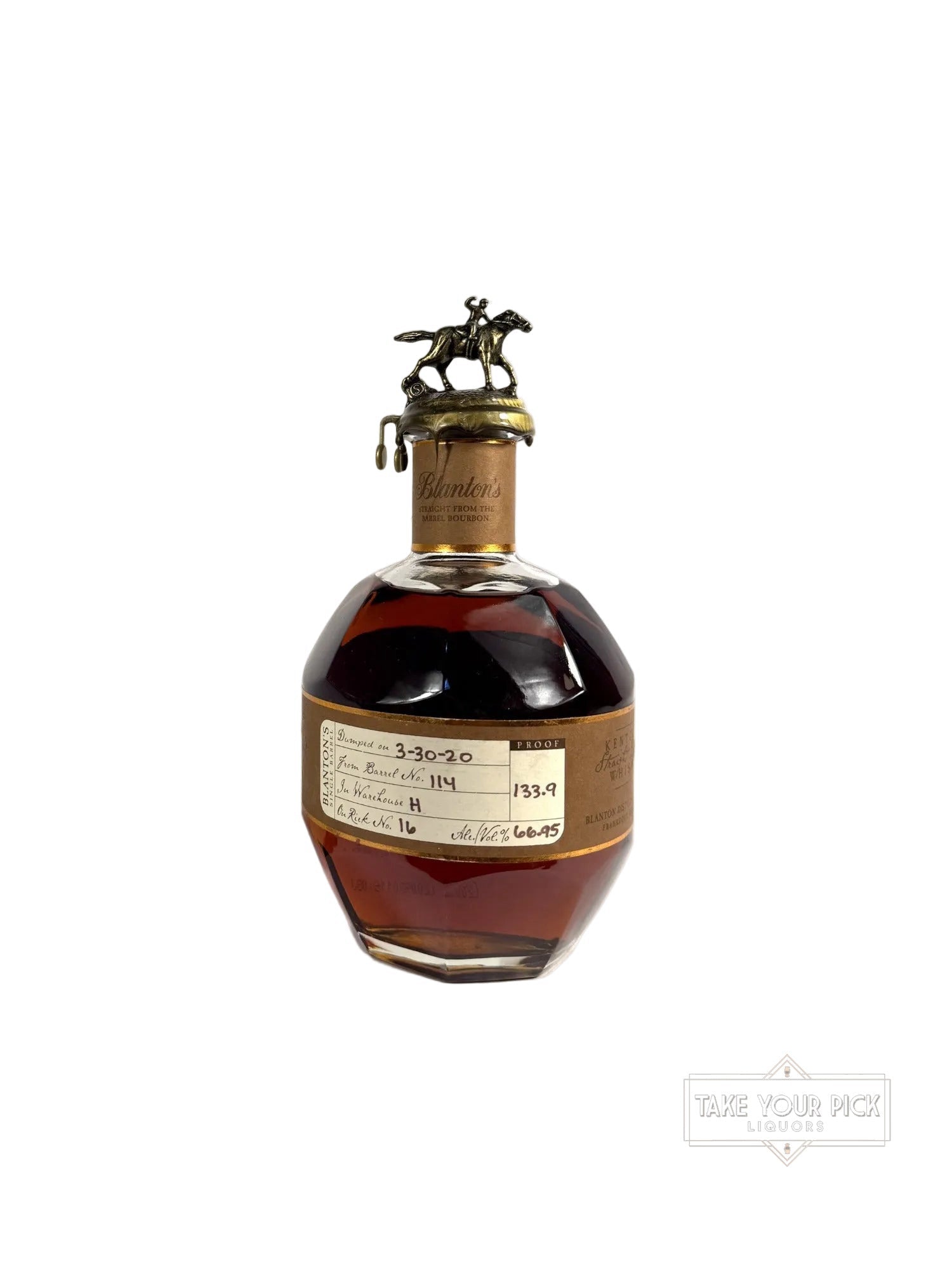 Blanton's Straight from the Barrel 133.9pf. 2020 750ml - 133.9 Proof