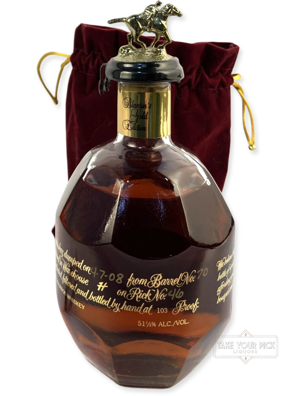 Blanton's Takara Gold 2008 - 103 Proof - Bottle Front