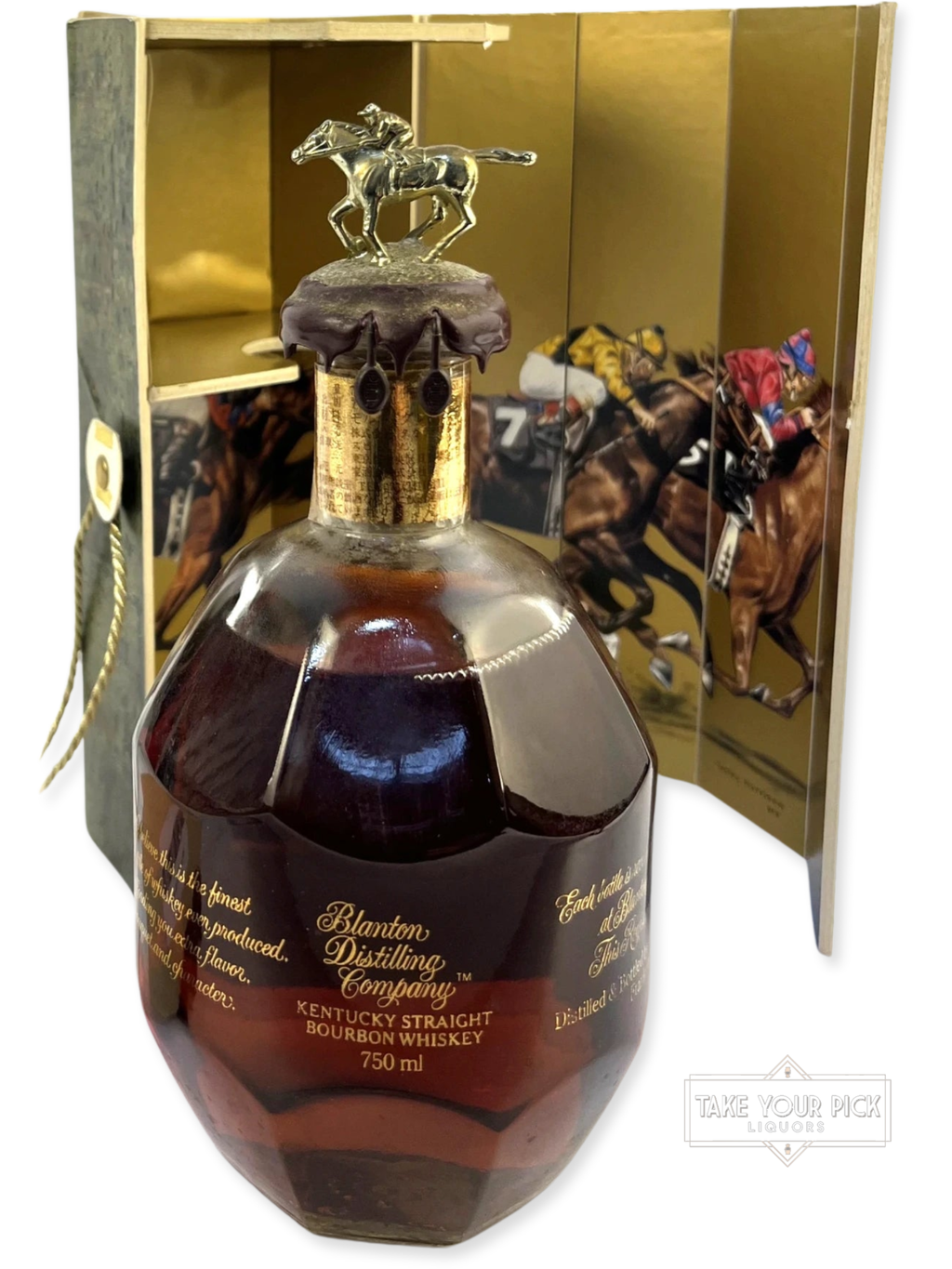 Blanton's Takara Gold Racing Set 1998 - 103 Proof - Bottle Back