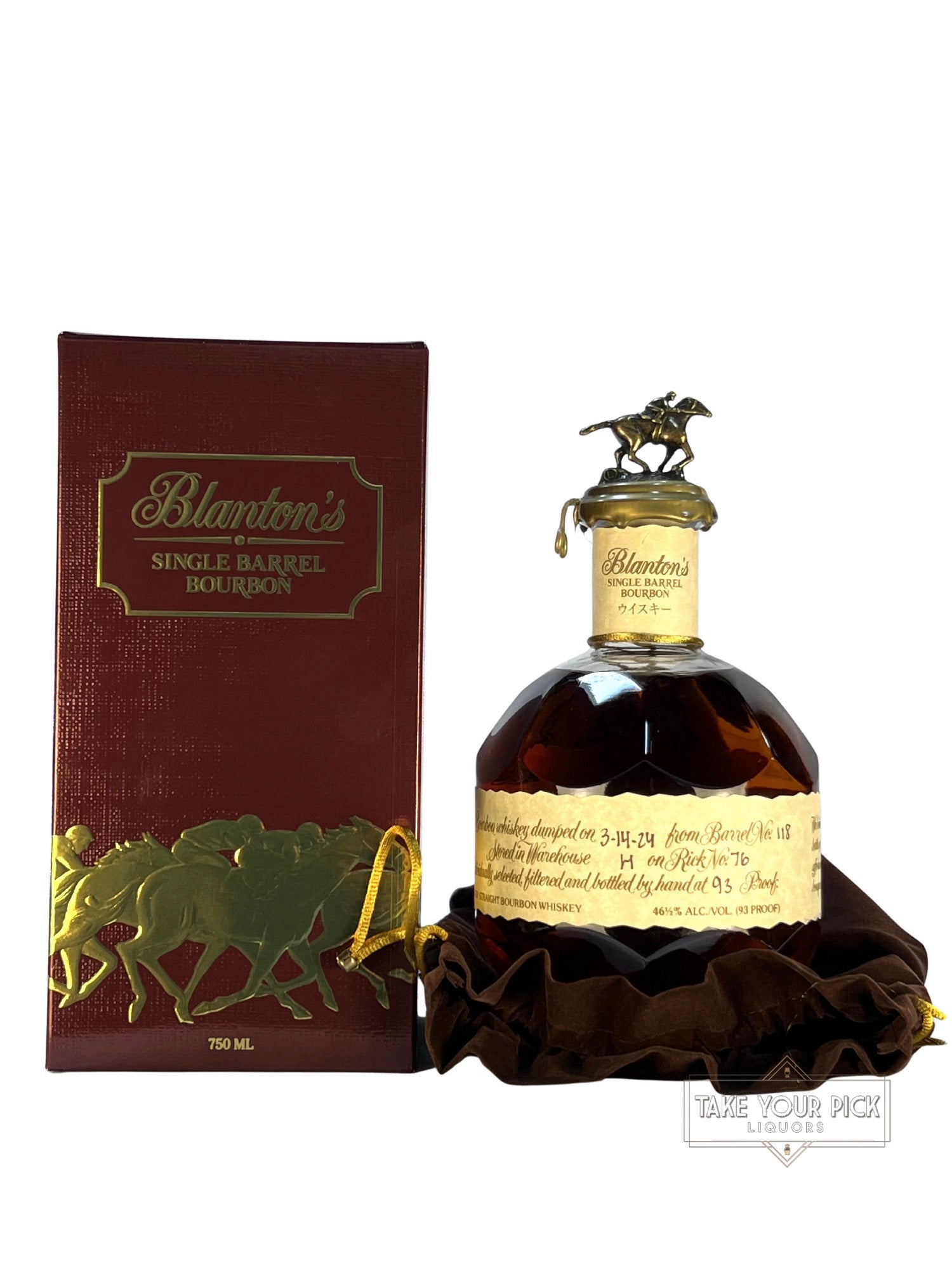 Blanton's Takara Red Single Barrel 750ml Damaged Wax