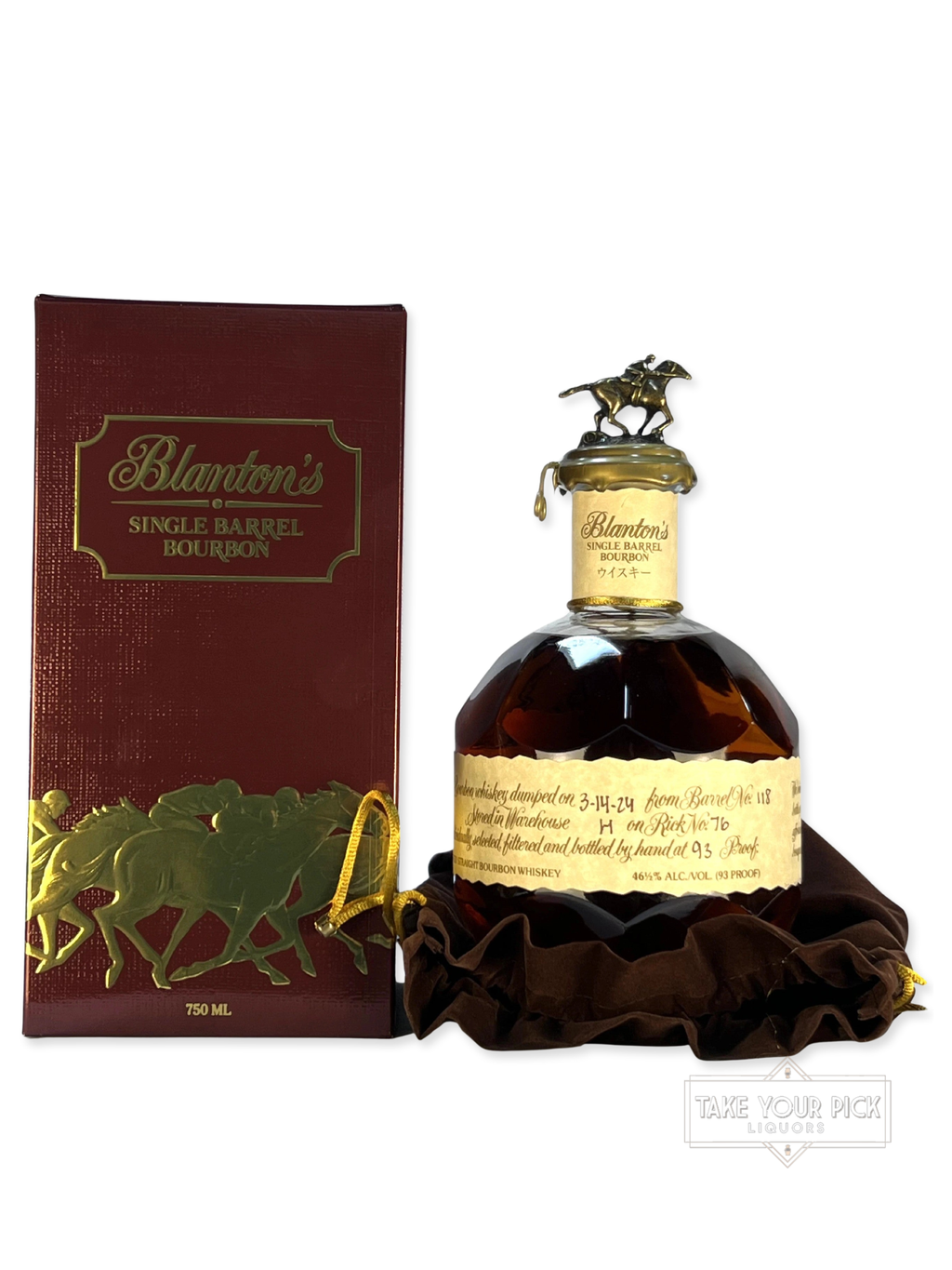 Blanton's Takara Red Single Barrel 750ml (Takara Red) - 93 Proof