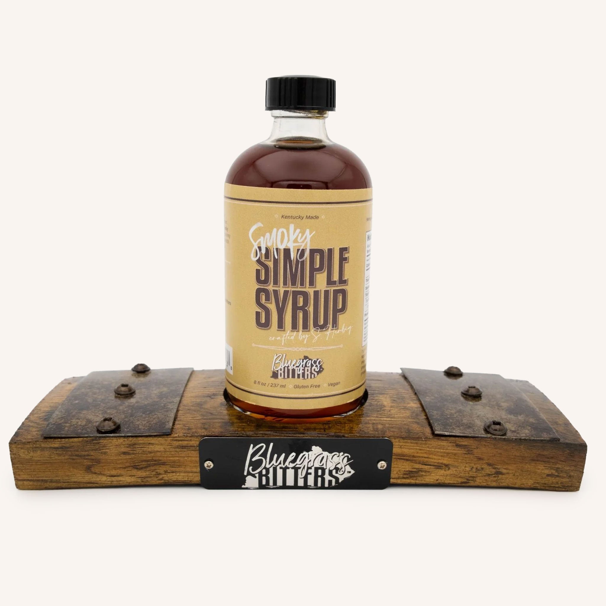 Hand Finished Barrel Stave for Your Smoky Simple Syrup