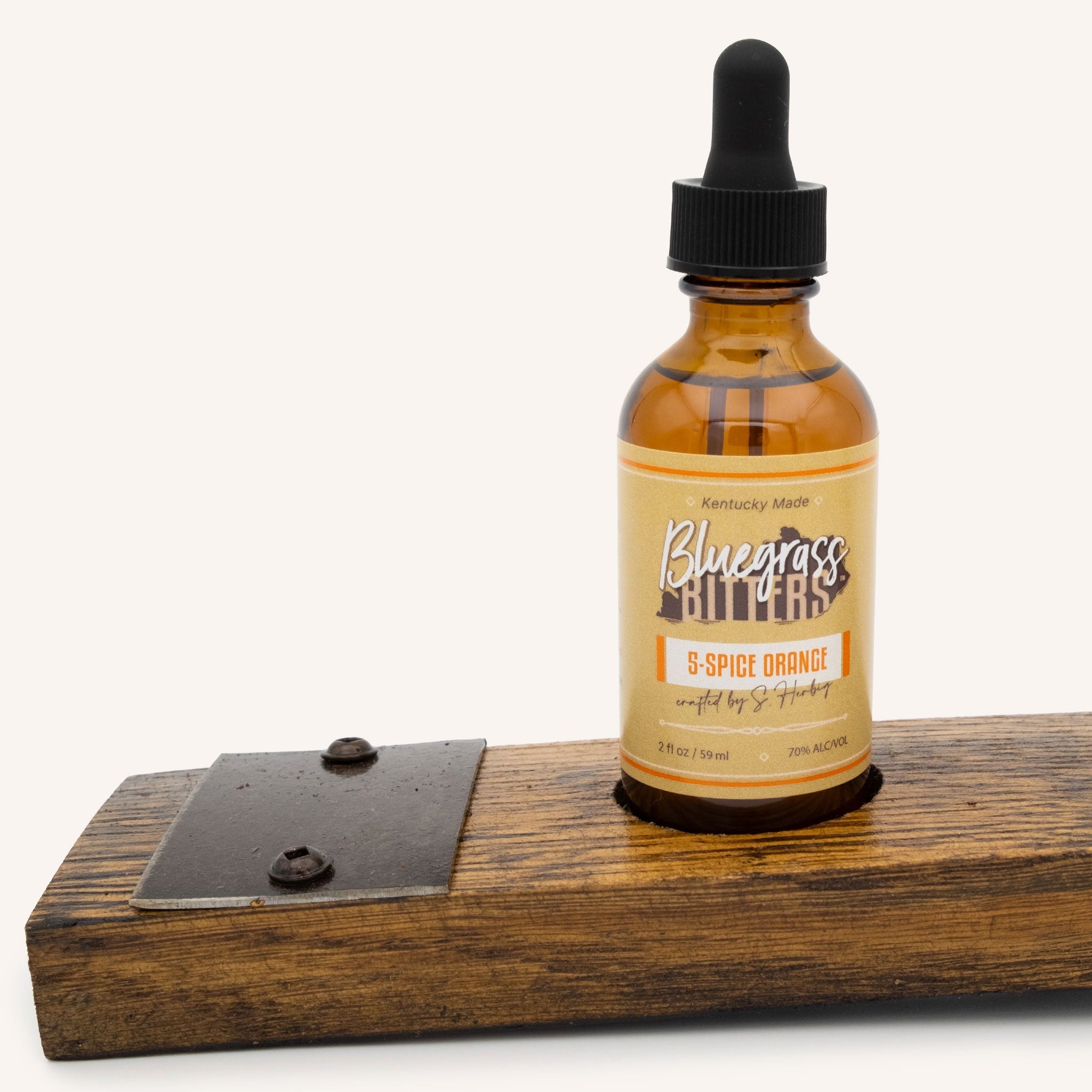 Hand Finished Barrel Stave Bitters Display