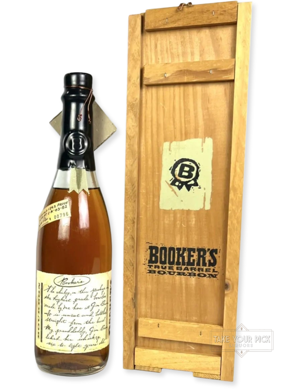 Booker's Black wax 1982 - 124.2 Proof - Bottle Front