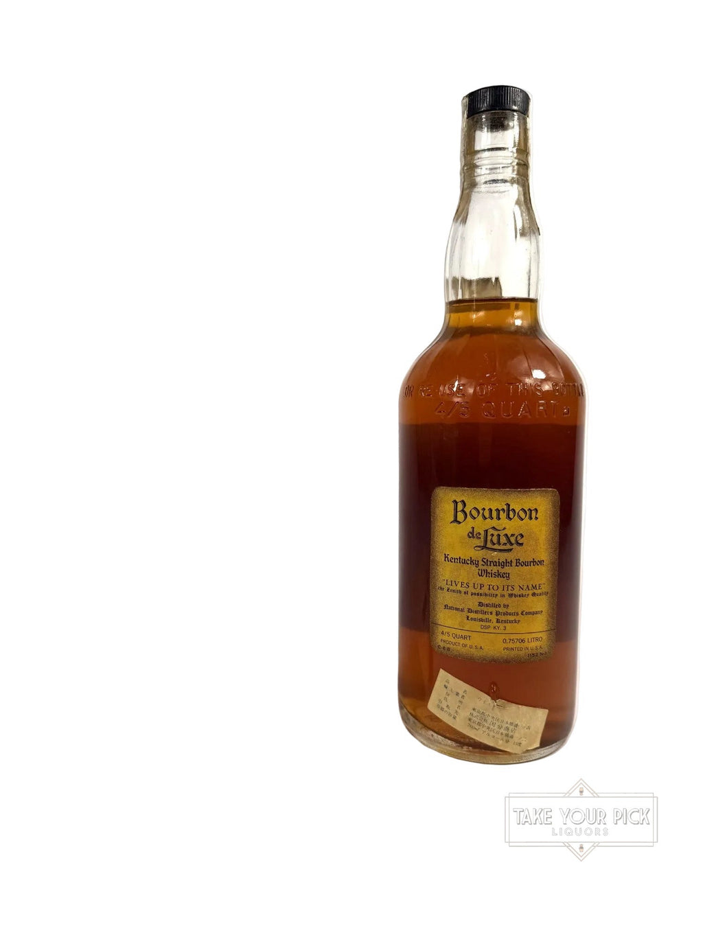 Bourbon de Luxe 1966 (National Distillers) 4/5 quart - 86 Proof