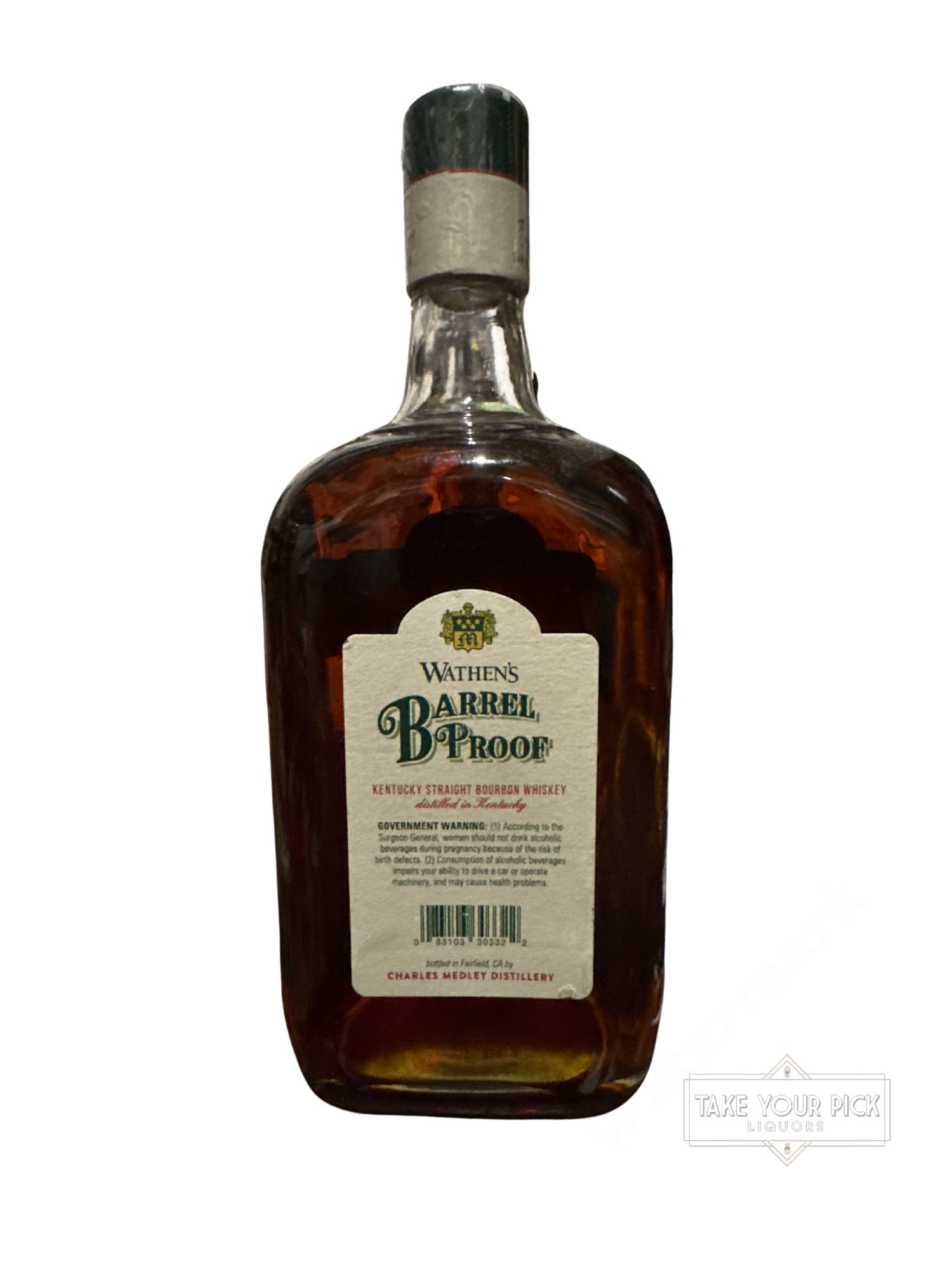 Charles Medley Distillery Jack Rose Dining Saloon Wathen's Barrel Proof Kentucky Straight Bourbon Whiskey 126.2 Proof 750ml