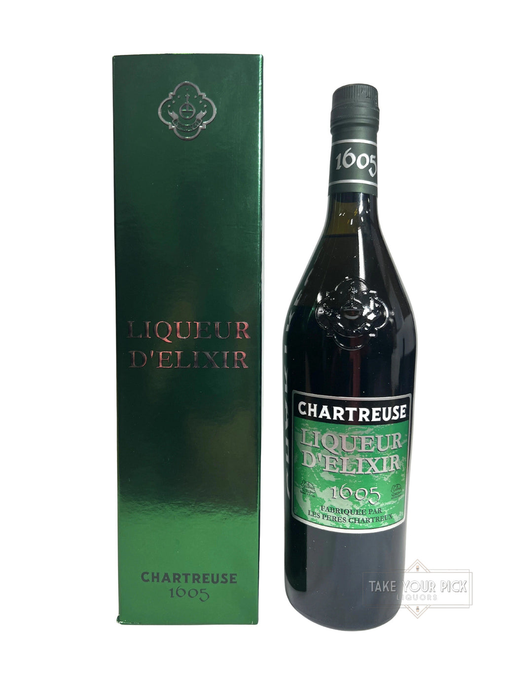 Chartreuse Liqueur d'Elixir 1605 with box - 112 Proof
