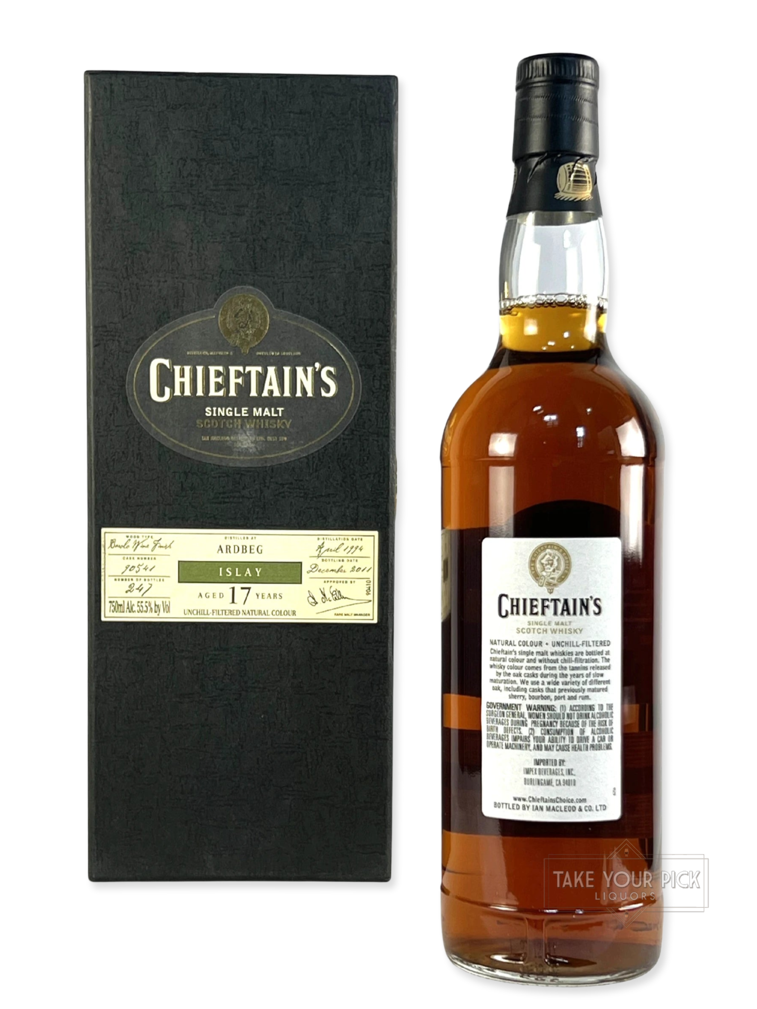 Chieftain's Ardbeg 17-year Barolo Cask 2011 - 111 Proof