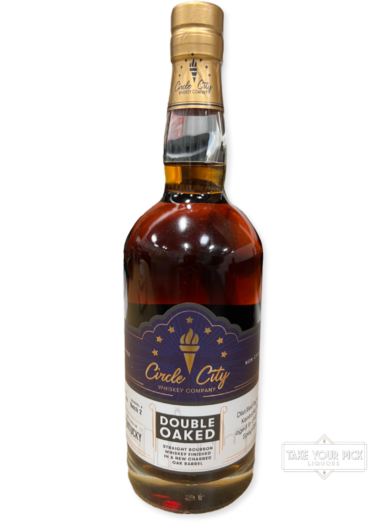 Circle City Double Oaked Straight Bourbon Whiskey - 119 Proof - Bottle Front