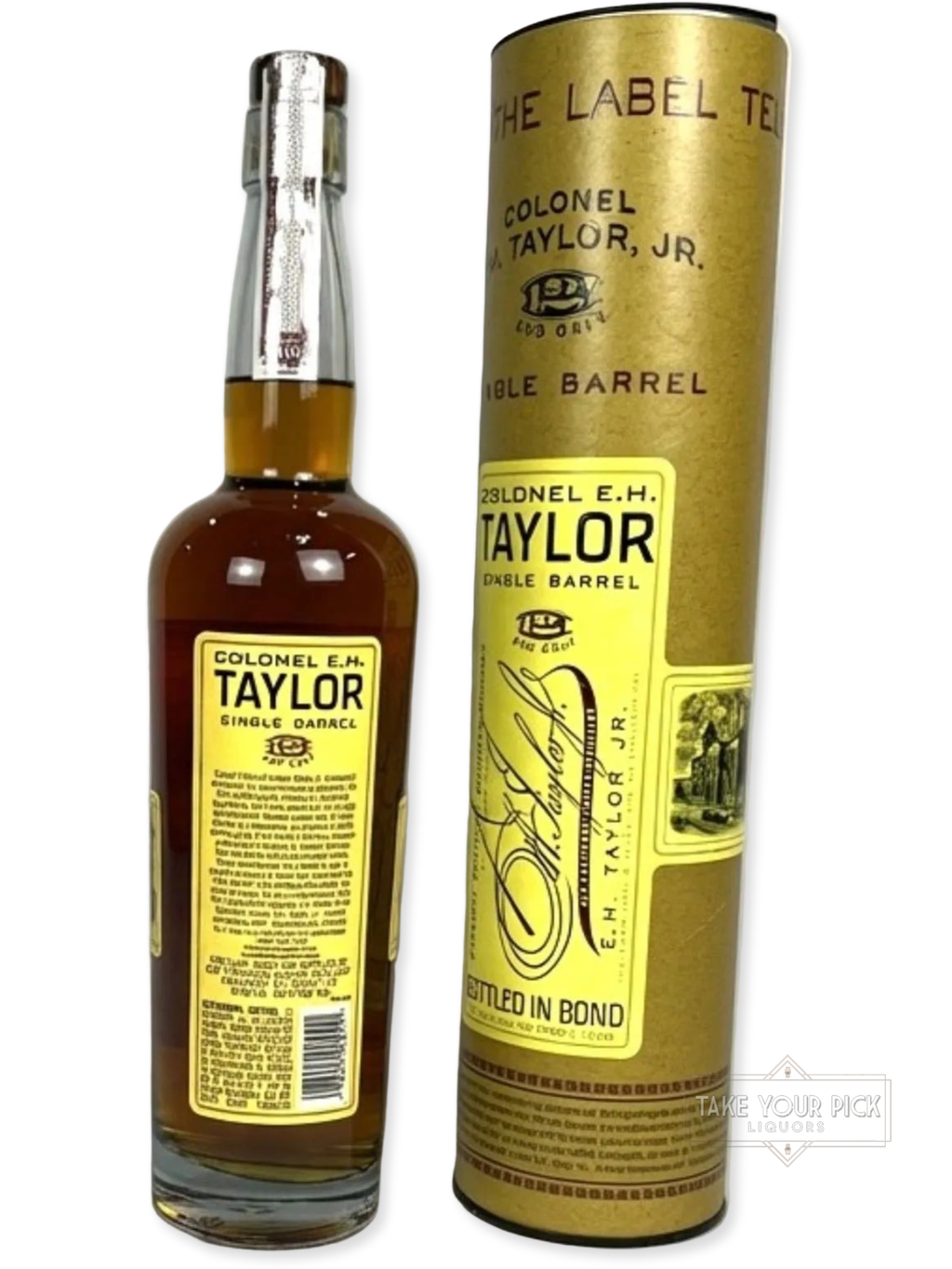 Colonel E.H. Taylor Single Barrel - 100 Proof - Bottle Back