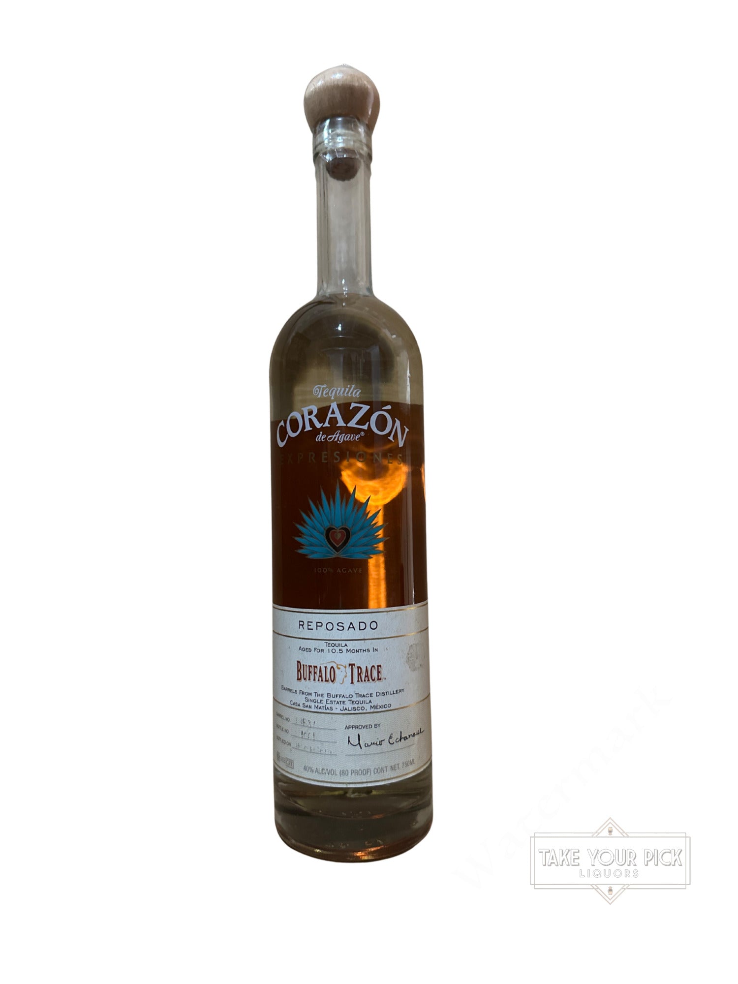 Corazon de Agave (aged in Buffalo Trace barrels) Corazon de Agave Expresiones Reposado 80 Proof