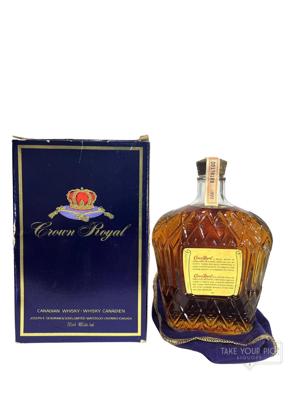 Crown 1972 710ml with bag and box - 80 Proof