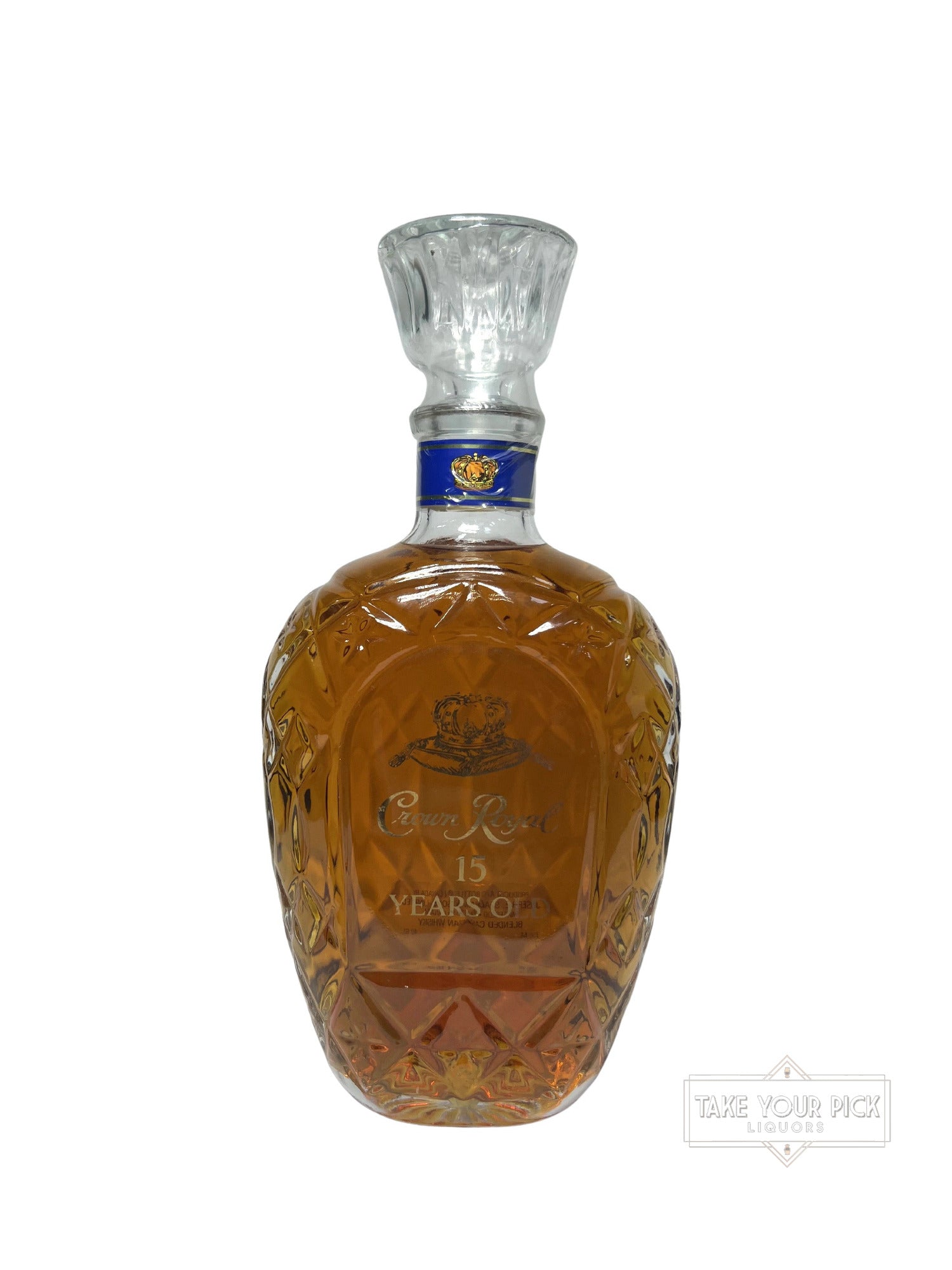 Crown Royal 15-year Vinyl Lablel 1990's - 80 Proof