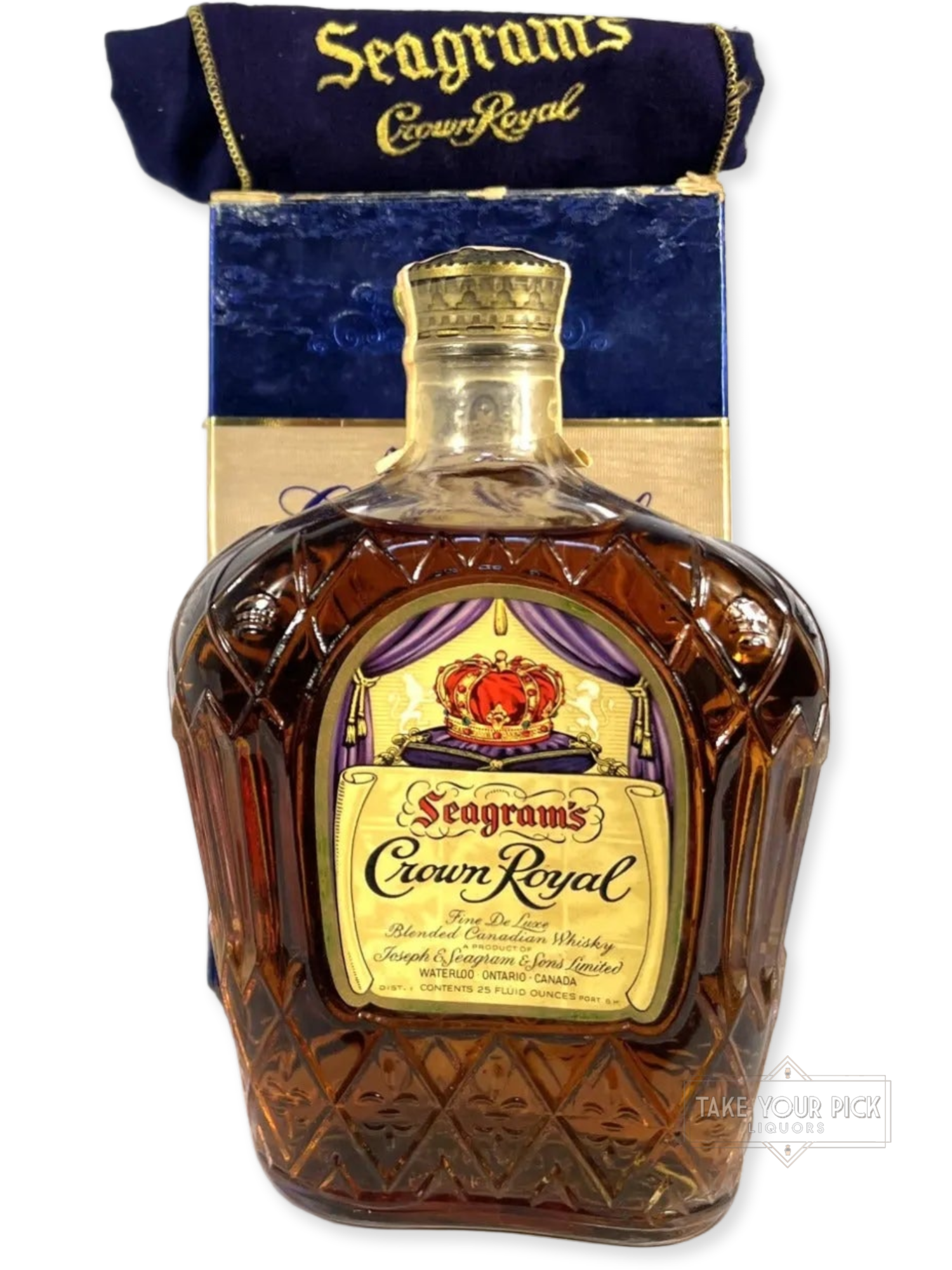 Crown Royal 1958 with bag and box - 80 Proof - Bottle Front