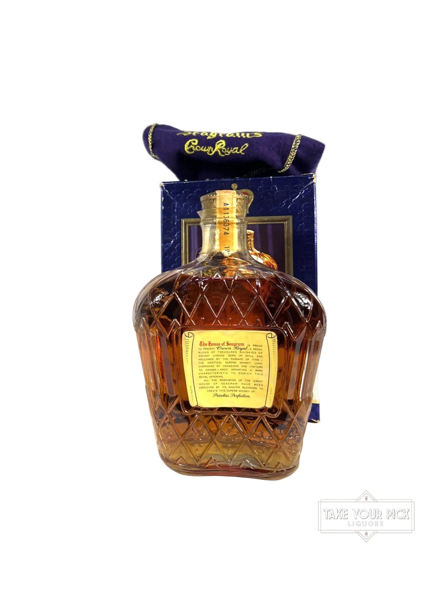 Crown Royal 1966 with bag and box - 80 Proof