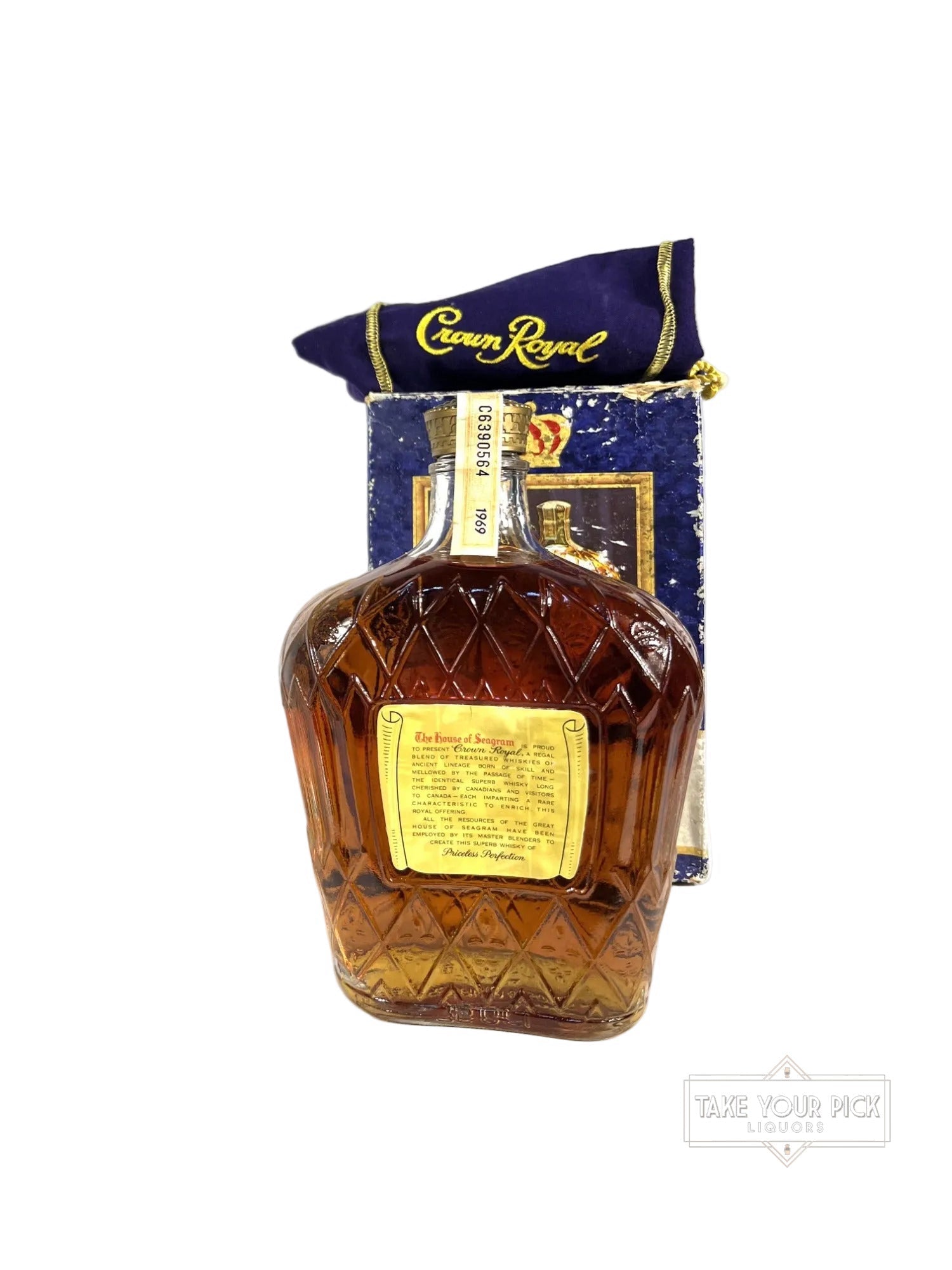 Crown Royal 1969 with bag and box - 80 Proof