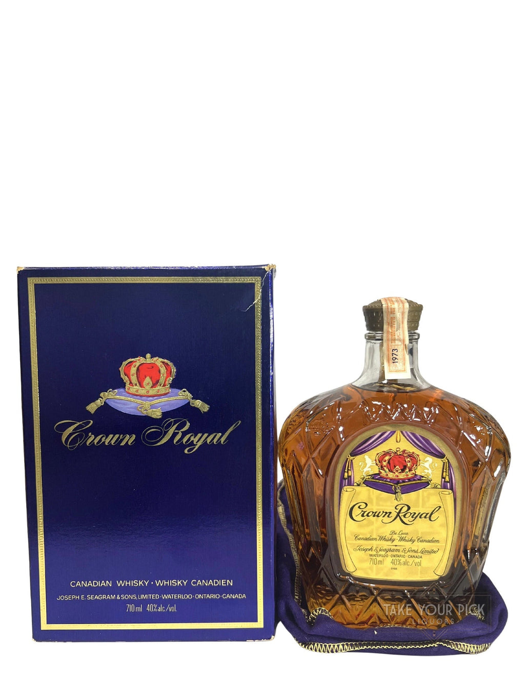 Crown Royal 1973 710ml with bag and box - 80 Proof