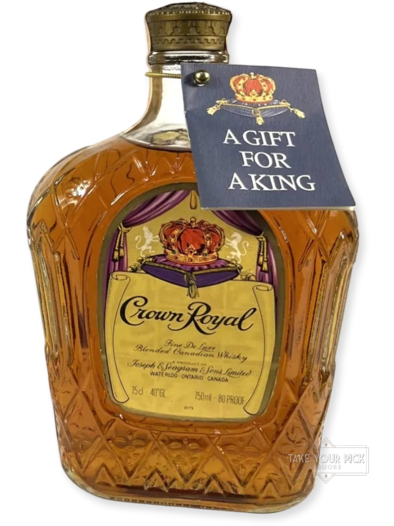 Crown Royal 1977 - 80 Proof - Bottle Front