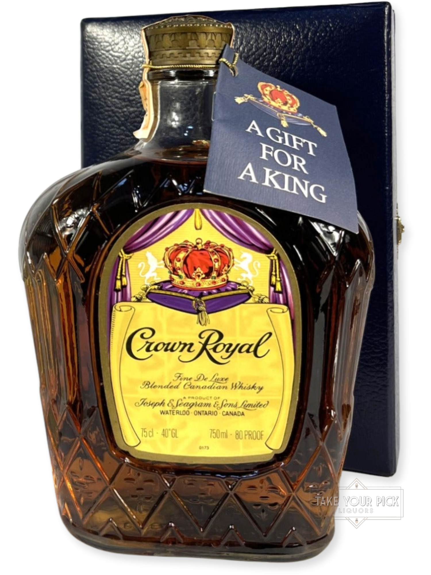 Crown Royal 1977 Gift for a King - 80 Proof - Bottle Front
