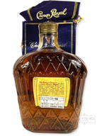 Crown Royal 1977 with bag and box - 80 Proof - Bottle Back