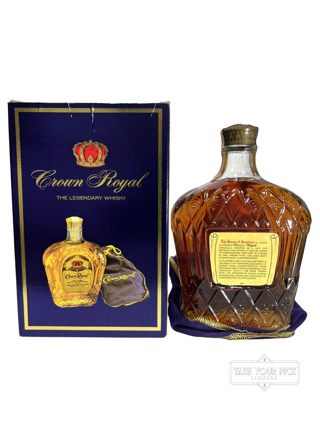 Crown Royal 1978 with bag and box - 80 Proof