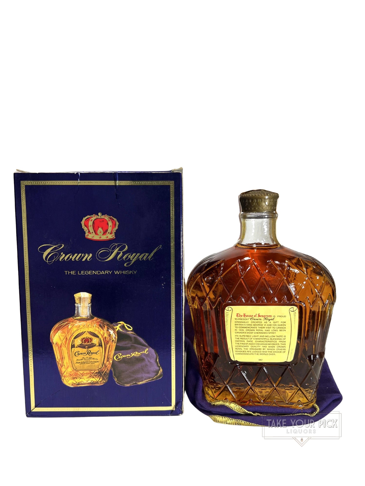 Crown Royal 1979 with bag and box - 80 Proof