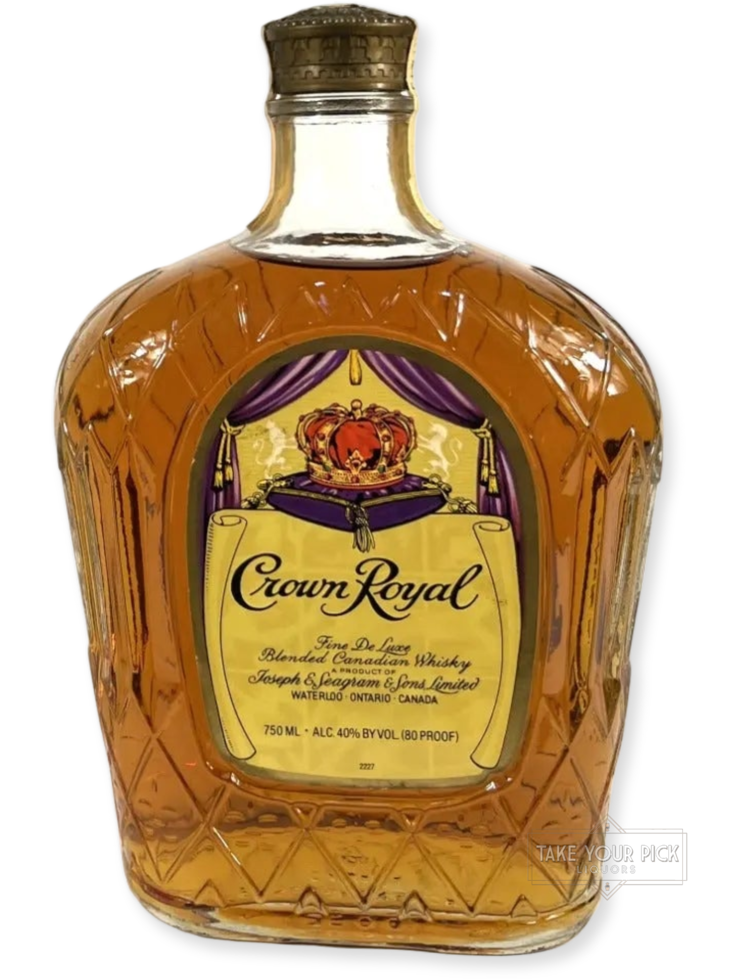 Crown Royal 1980 - 80 Proof - Bottle Front