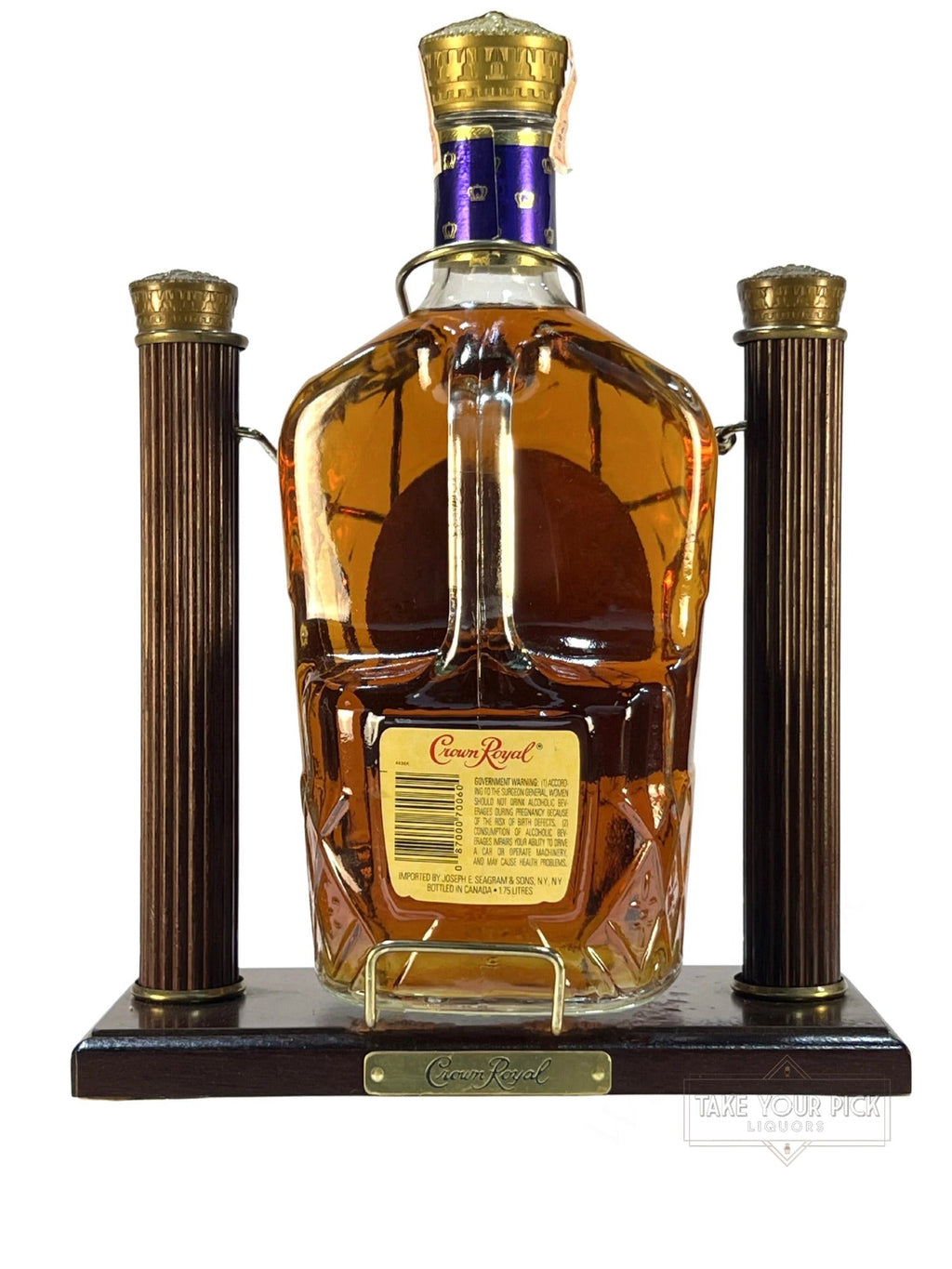 1982 Crown Royal with cradle 80 Proof 1.75 Liter