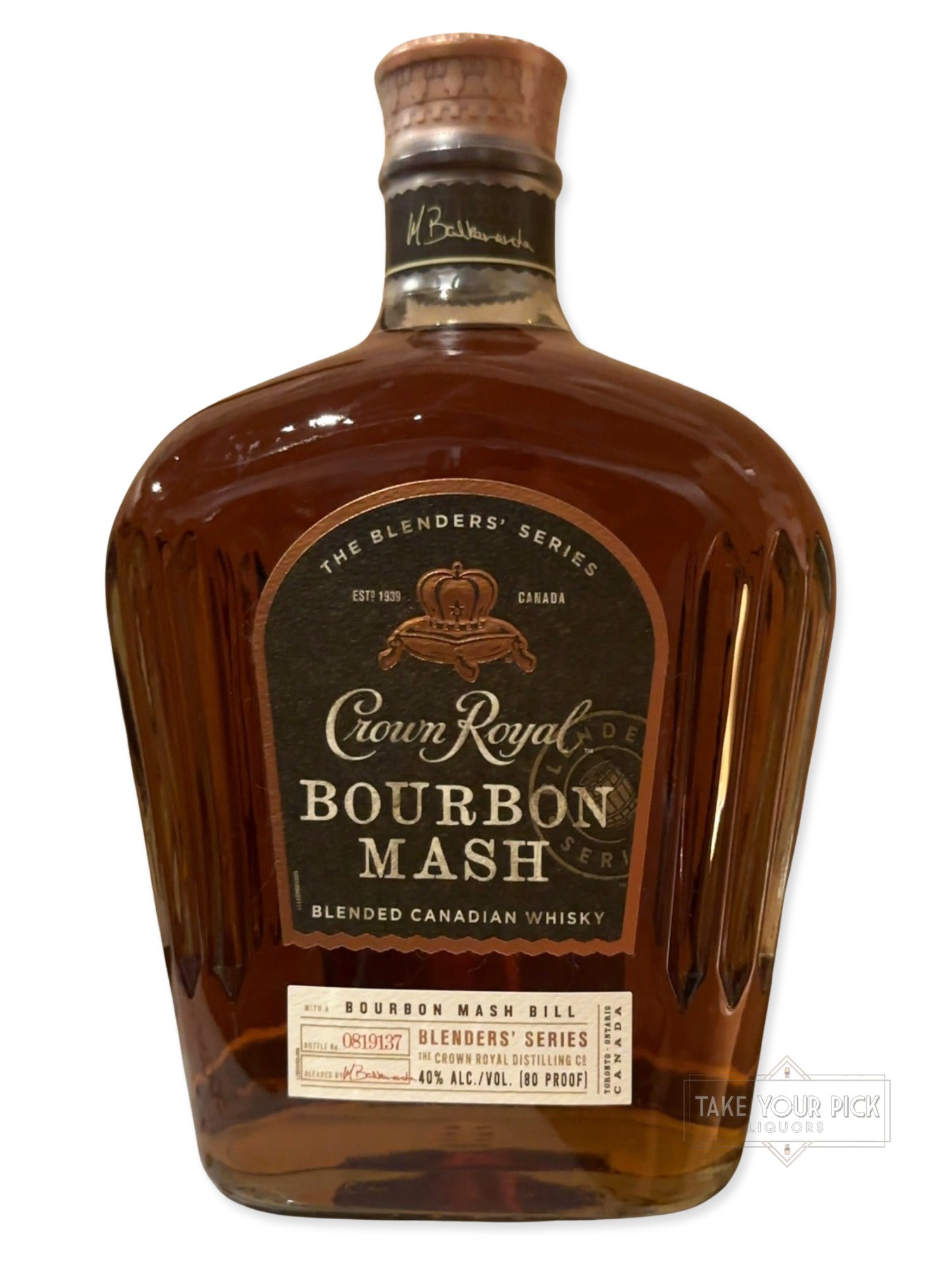 Crown Royal Bourbon Mash Blended Canadian Whisky 80 Proof