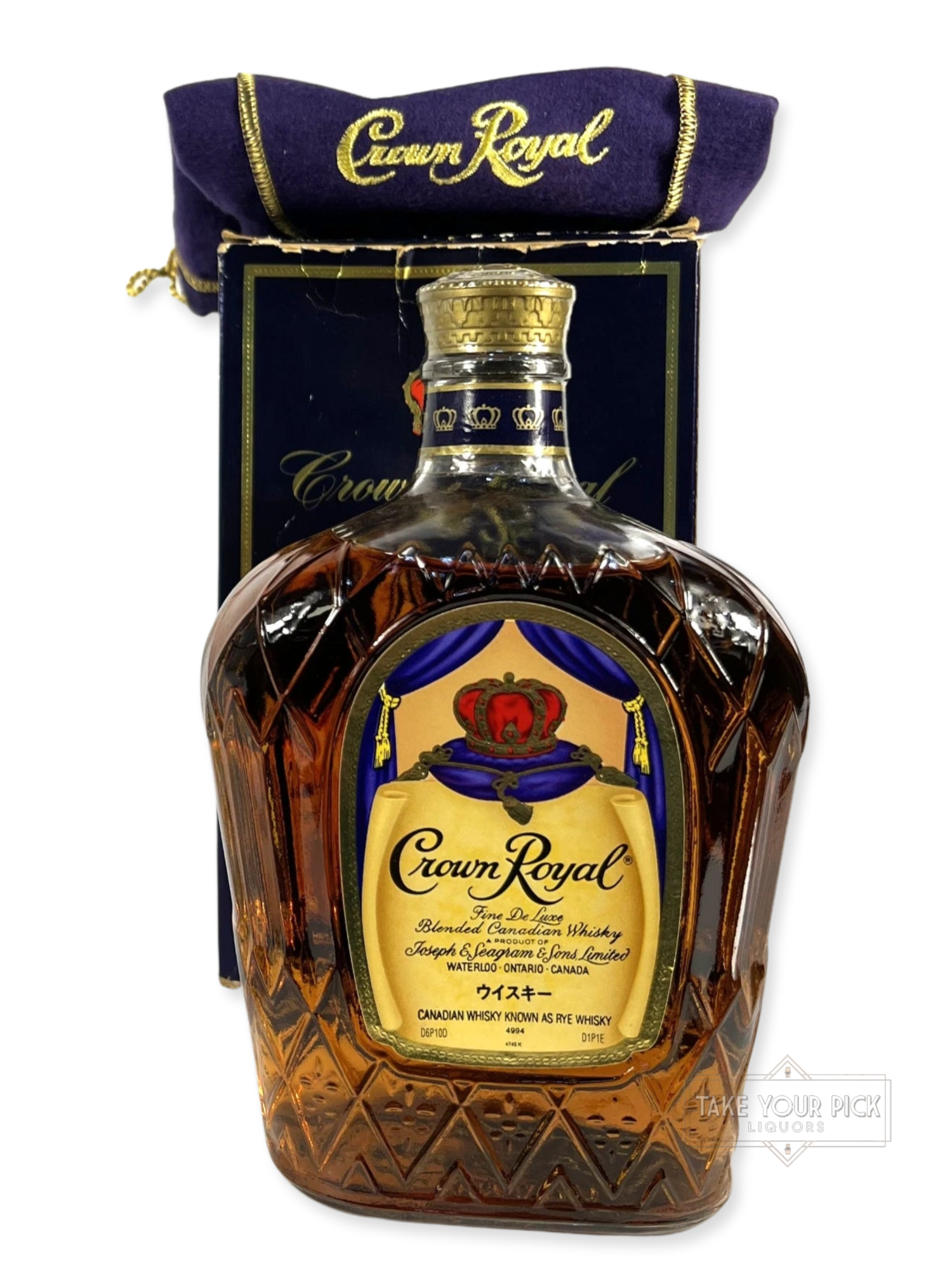 Crown Royal Fine De Luxe (1990's?) - 80 Proof