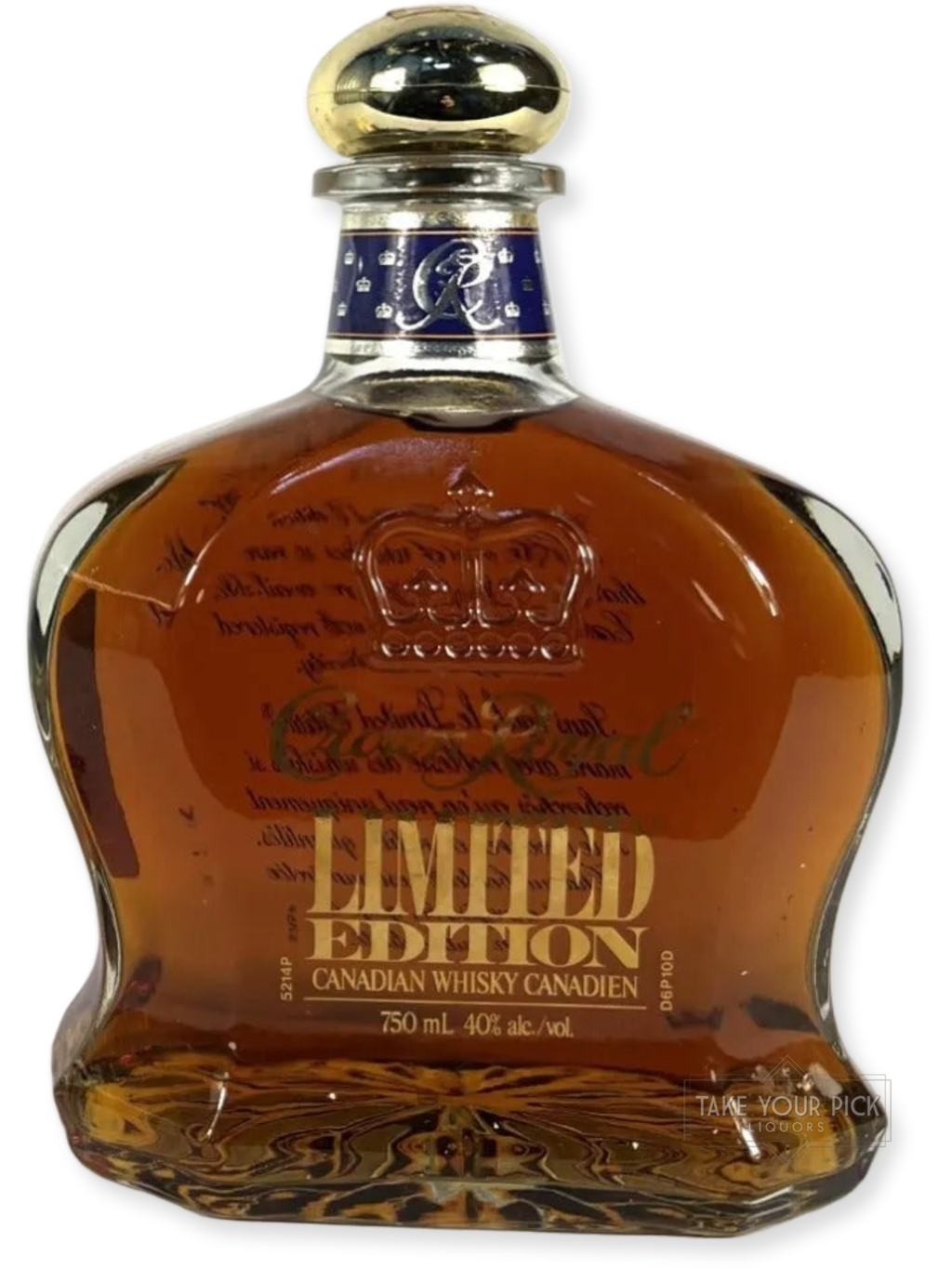 Crown Royal Limited Edition 1979 (no box) - 80 Proof - Bottle Front