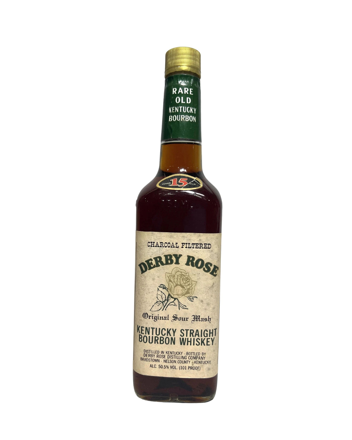 Derby Rose Kentucky Straight Bourbon Whiskey, 15 Year, 1990 101 Proof 750ml