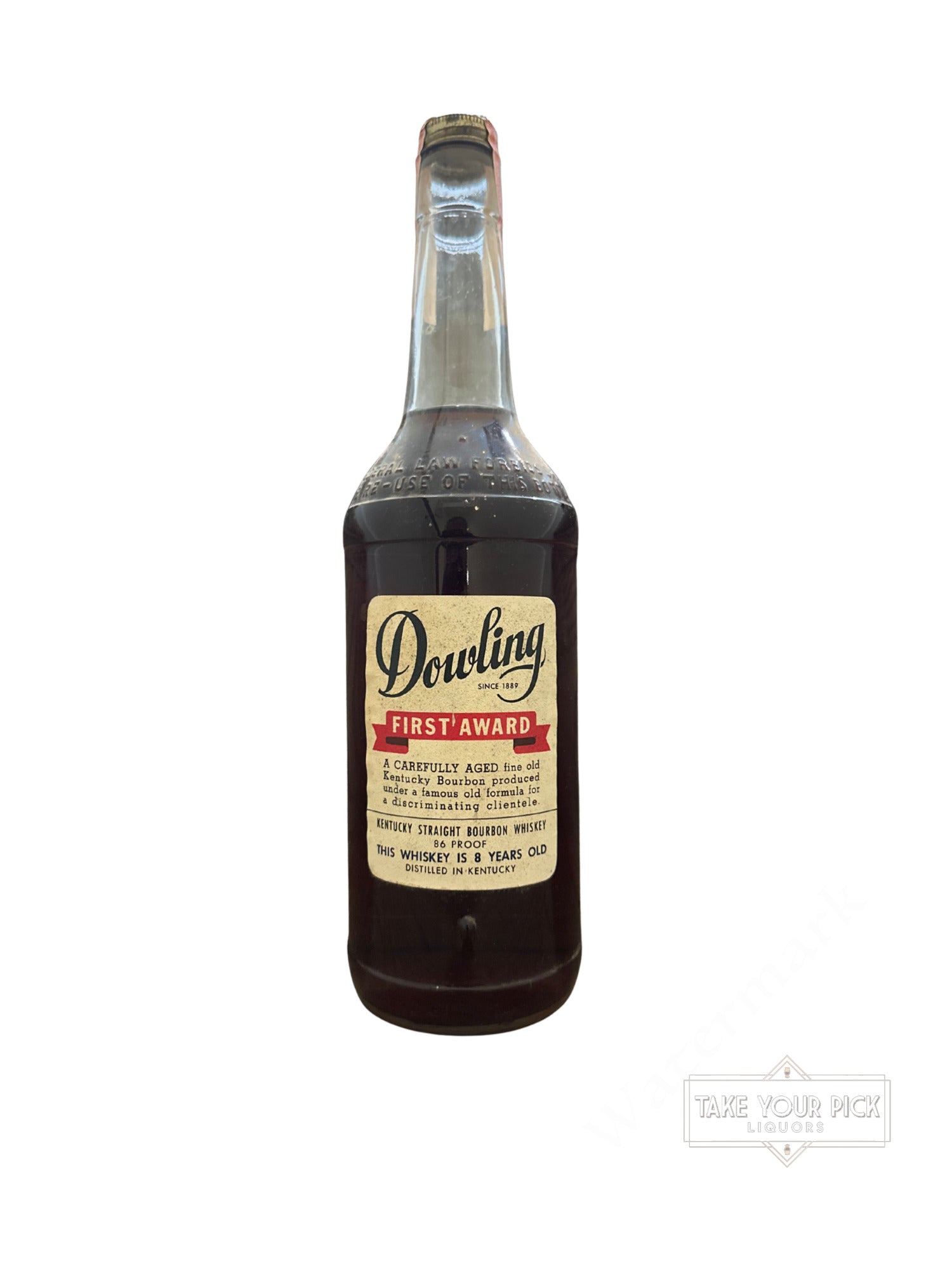 Dowling Distillers Dowling Kentucky Straight Bourbon Whiskey 86 Proof
