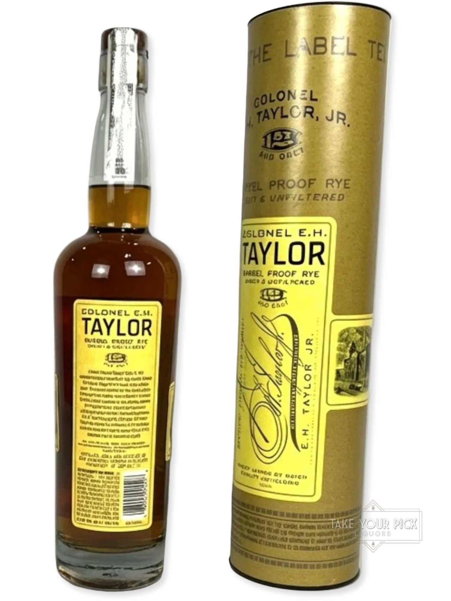 E.H. Taylor Barrel Proof Rye - 126 Proof - Bottle Back