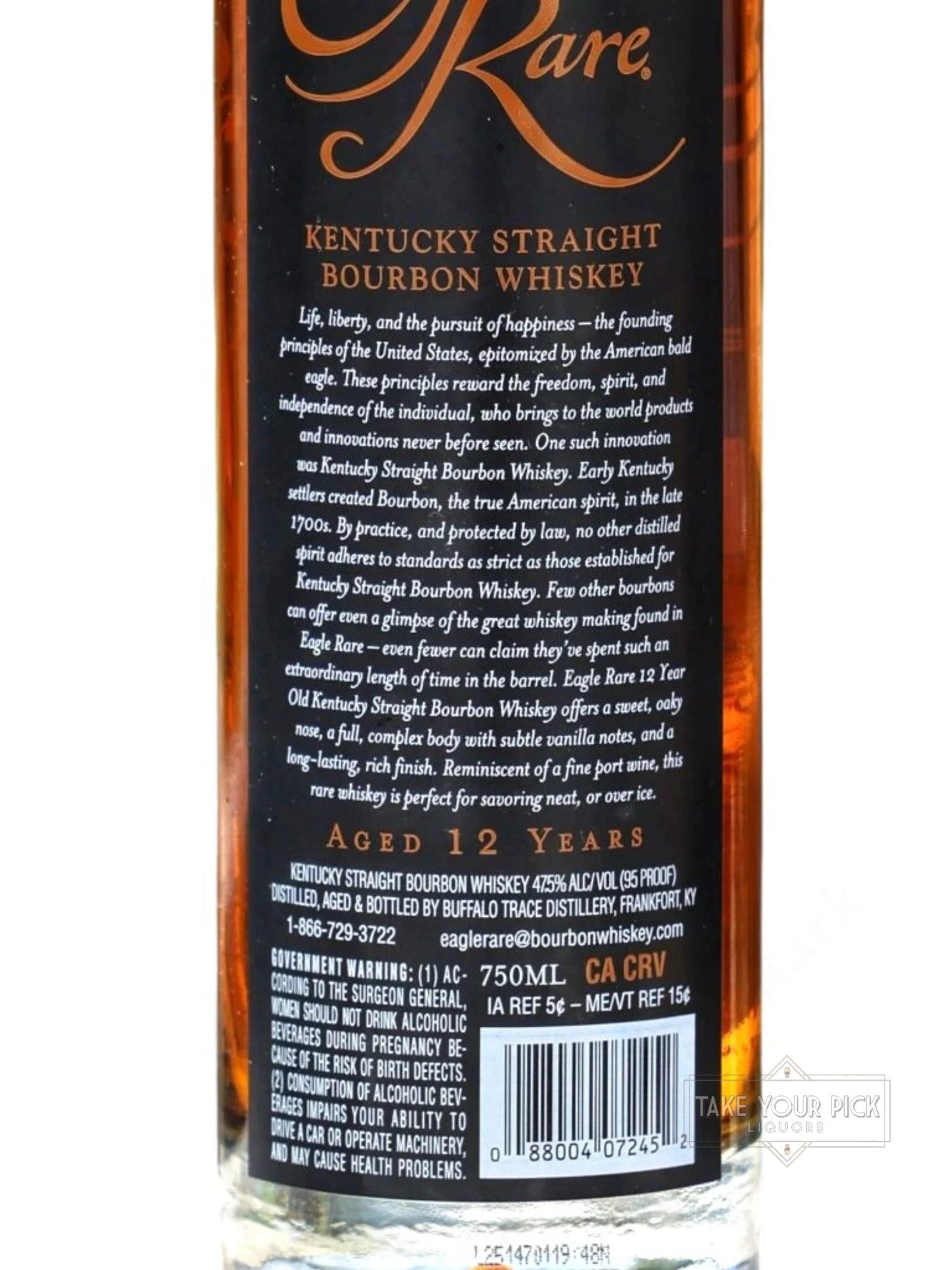 Eagle Rare 12 Year Old Kentucky Straight Bourbon Whiskey