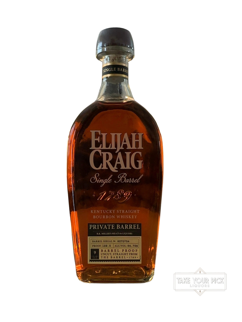 Elijah Craig BK Miller Single Barrel 129.5 Proof 750ml